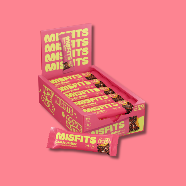 Misfits Plant Based Protein Bar - Cookie Butter (15x50g)