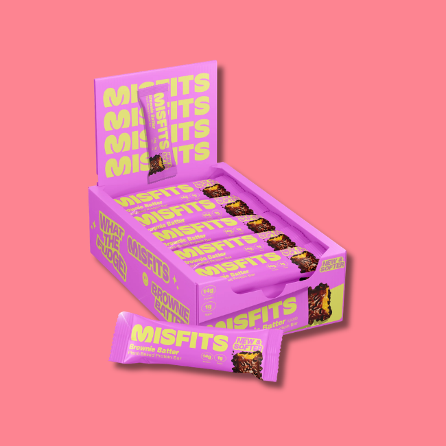 Misfits Plant Based Protein Bar - Brownie Batter (15x50g)