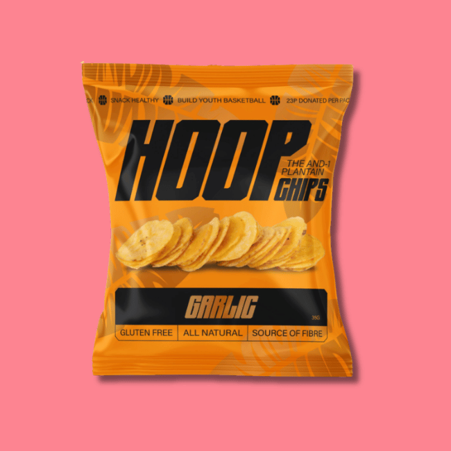 Hoop Plantain Chips - Garlic (22x35g)