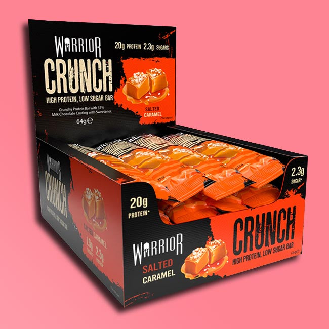 Warrior Crunch Protein Bars - Salted Caramel (12x64g)