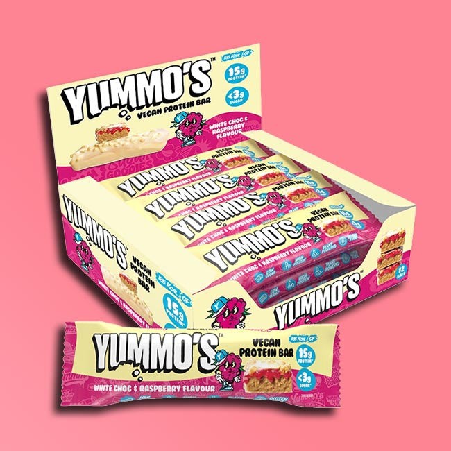 Yummo's - Vegan Protein Bar - White Chocolate & Raspberry