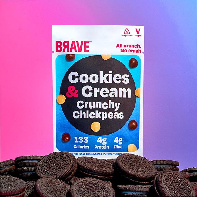 BRAVE - Superfood Roasted Chickpeas - Cookies & Cream