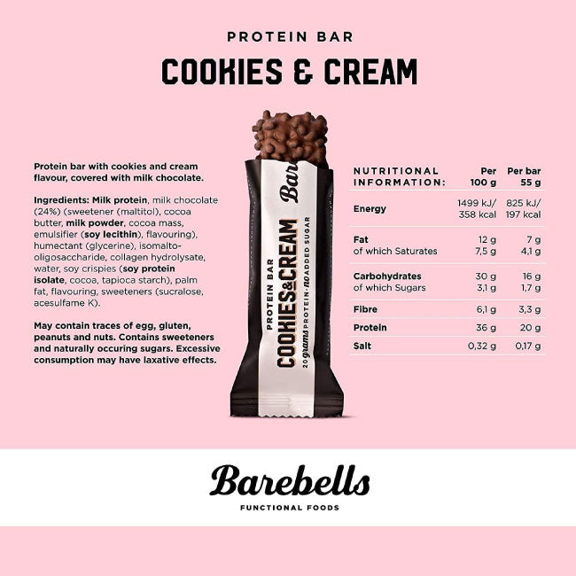 Barebells - Protein Bars - Cookies & Cream