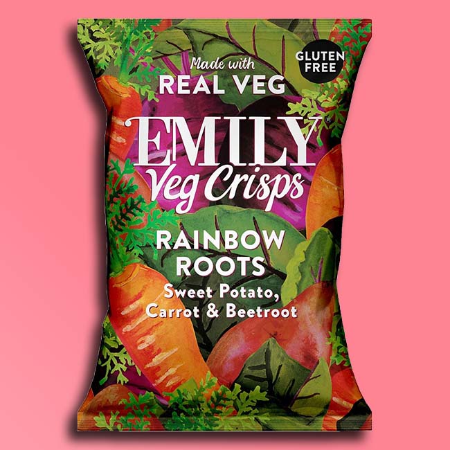 Emily - Vegetable Crisps - Rainbow Roots (Sweet Potato, Carrot & Beetroot)