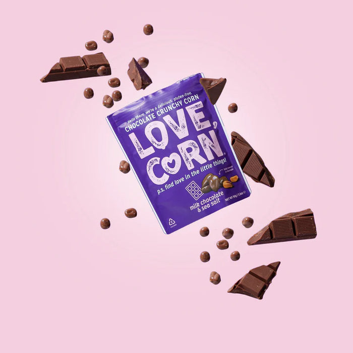 Love Corn - Chocolate Crunchy Corn - Milk Chocolate & Sea Salt