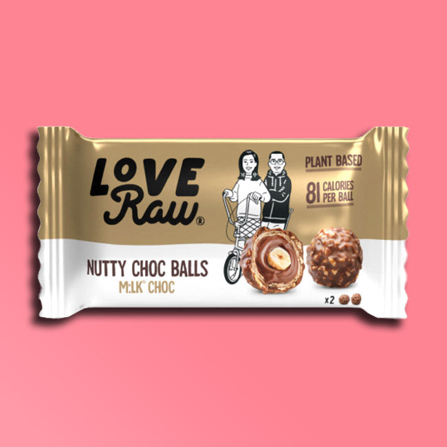 LoveRaw - Nutty Choc Balls - M:lk Chocolate