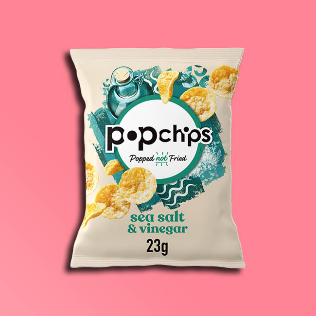 Popchips - Low Calorie Crisps - Salt & Vinegar