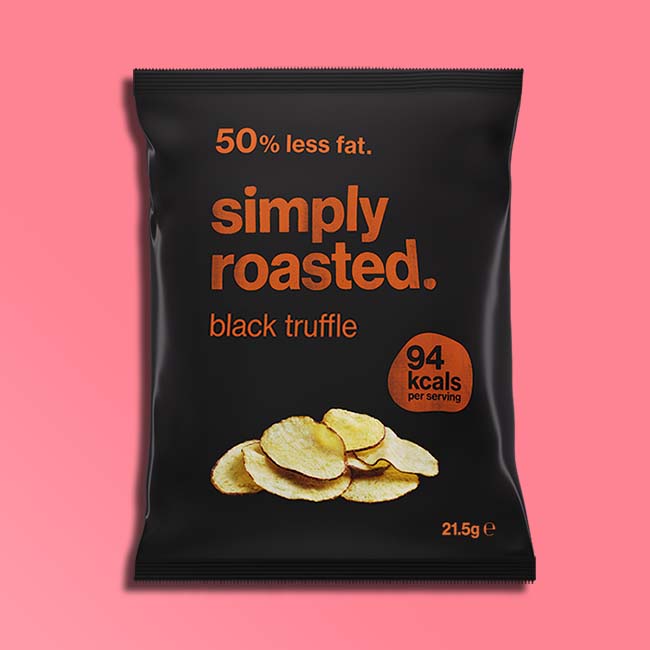 Simply Roasted - Low Fat Crisps - Black Truffle