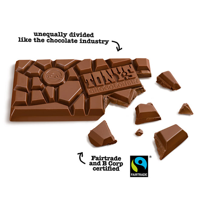 Tony's Chocolonely - Big Chocolate Bars - Milk Chocolate Cookie Chip