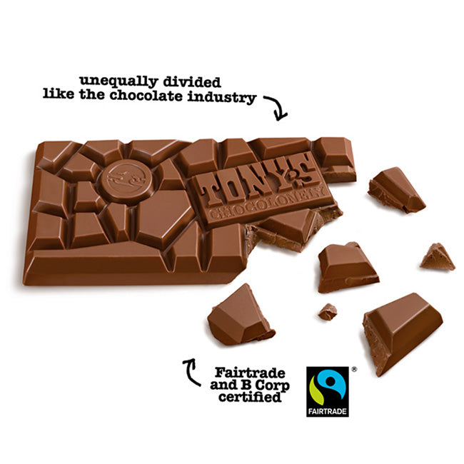 Tony Chip Tony's Chocolonely - Big Chocolate Bars - Milk Chocolate Cookie Chip ...