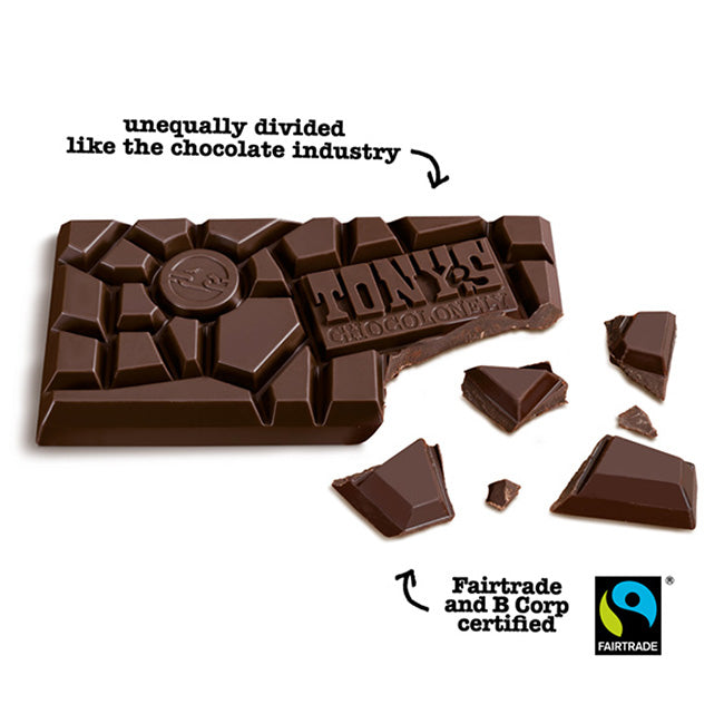 Tony's Chocolonely - Big Chocolate Bars - Dark Milk Chocolate, Pretzel and Toffee