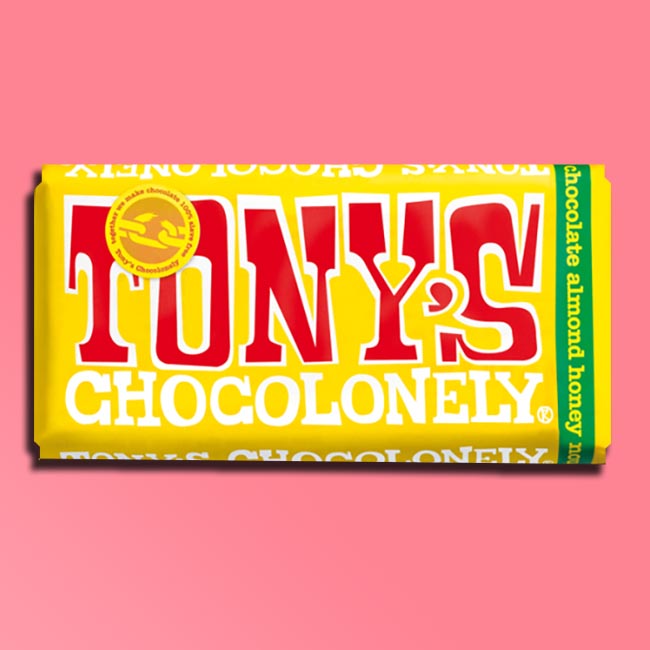 Tony's Chocolonely - Big Chocolate Bars - Milk Chocolate, Almond, Honey & Nougat