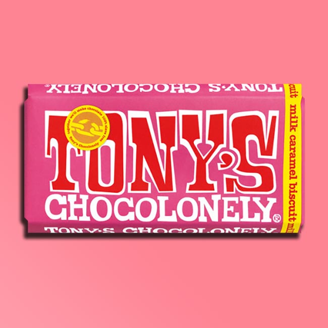 Tony's Chocolonely - Big Chocolate Bars - Milk Caramel Biscuit