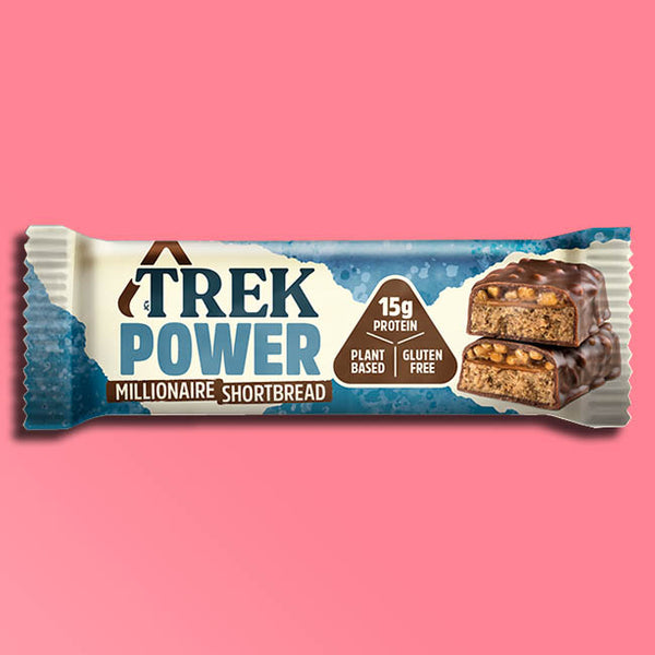 Trek Power Vegan Protein Bars Millionaire Shortbread Snackfully