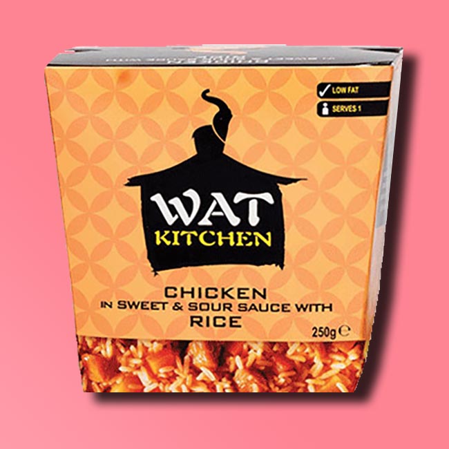 Wat Kitchen - Microwave Rice & Noodle Pots - Rice with Chicken in Sweet & Sour Sauce
