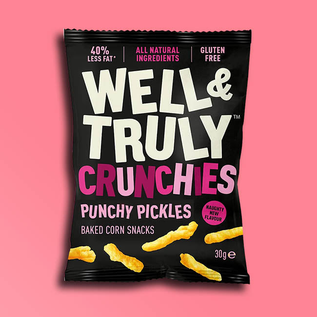 Well & Truly - Baked Corn Snacks - Punchy Pickle Sticks